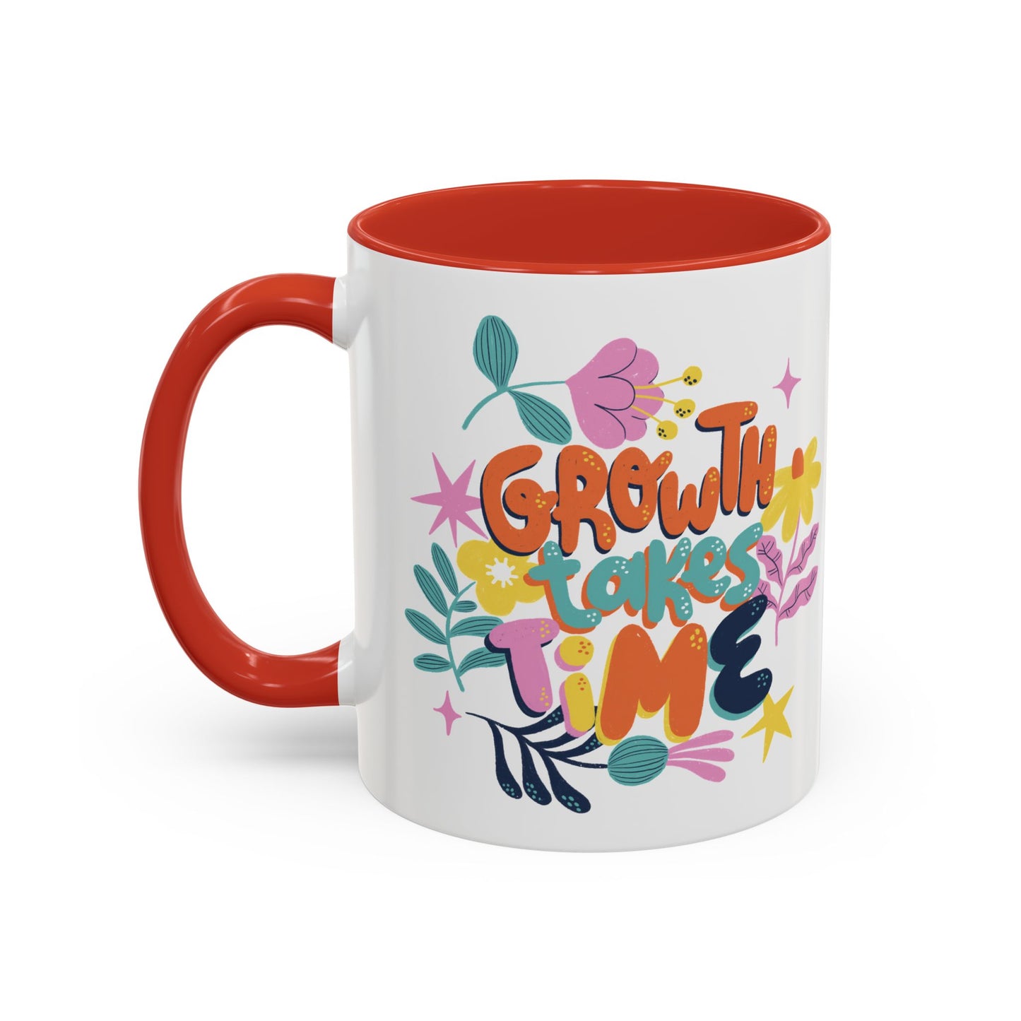 Growth Takes Time Accent Coffee Mug (11, 15oz)