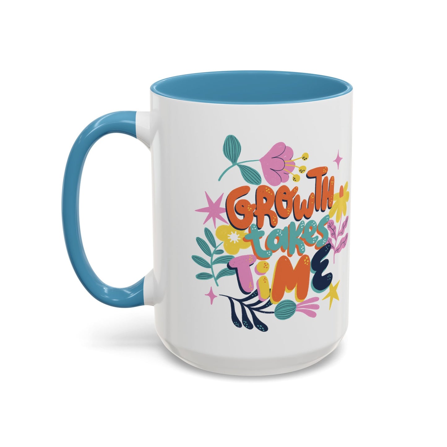 Growth Takes Time Accent Coffee Mug (11, 15oz)