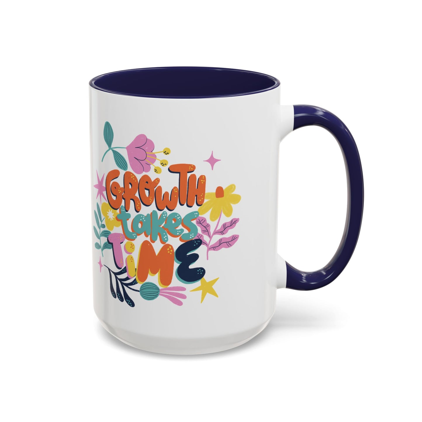 Growth Takes Time Accent Coffee Mug (11, 15oz)