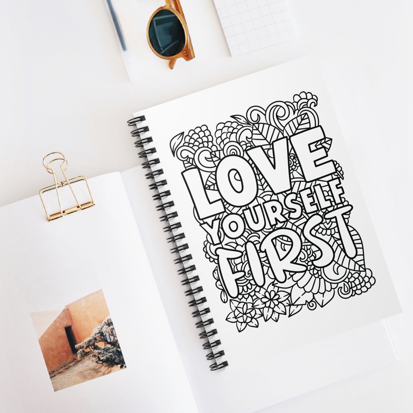 Love Yourself First Spiral Notebook - Ruled Line