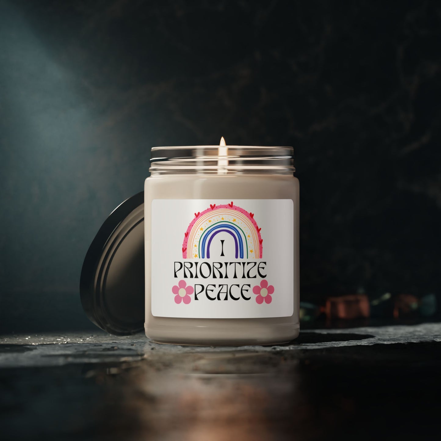 I Prioritize Peace Scented Soy Candle, 9oz