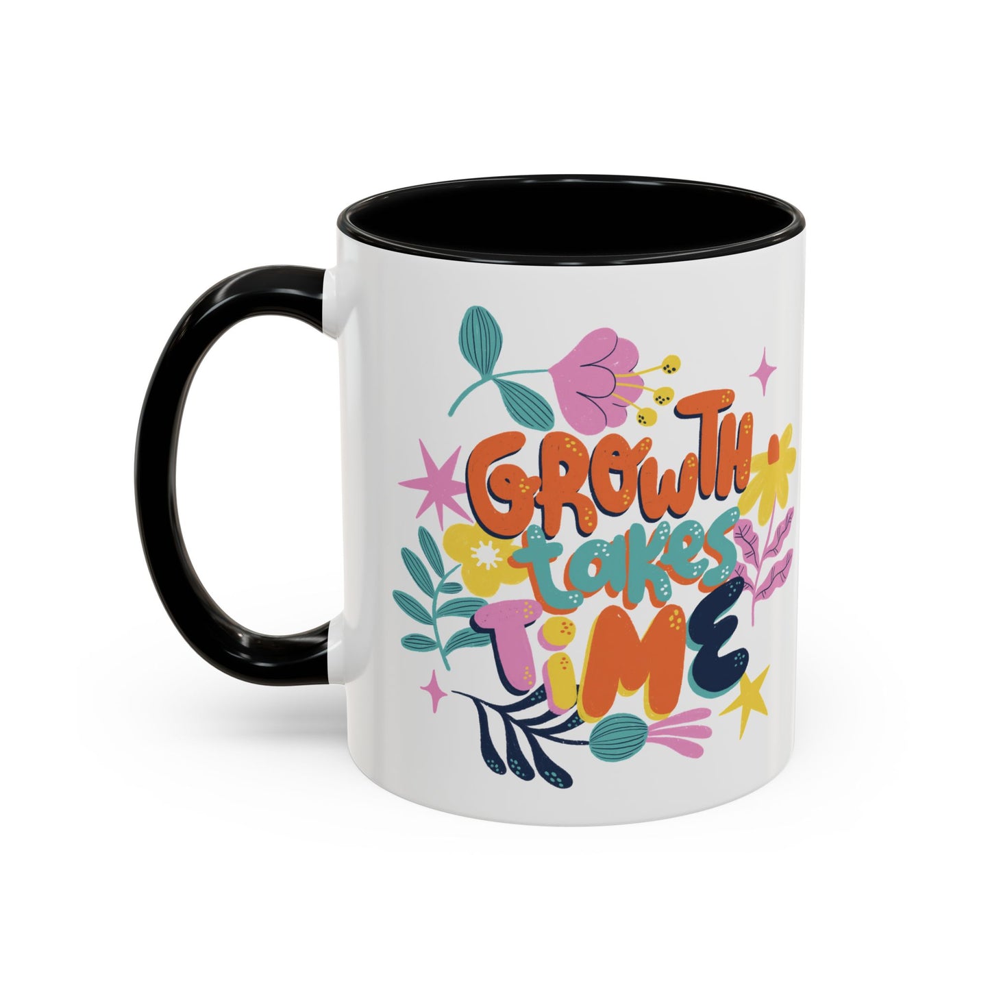 Growth Takes Time Accent Coffee Mug (11, 15oz)