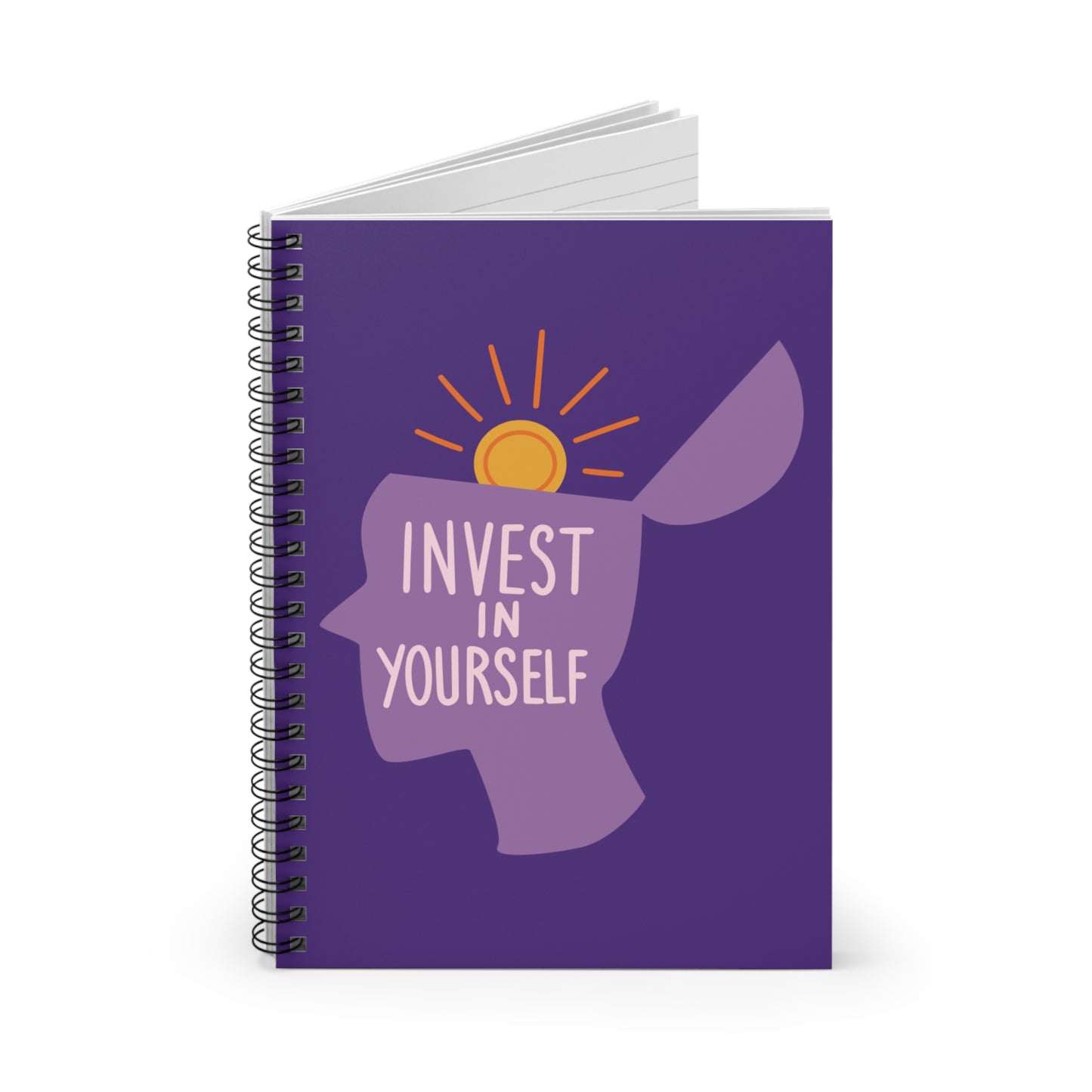 Invest in Yourself Spiral Notebook - Ruled Line