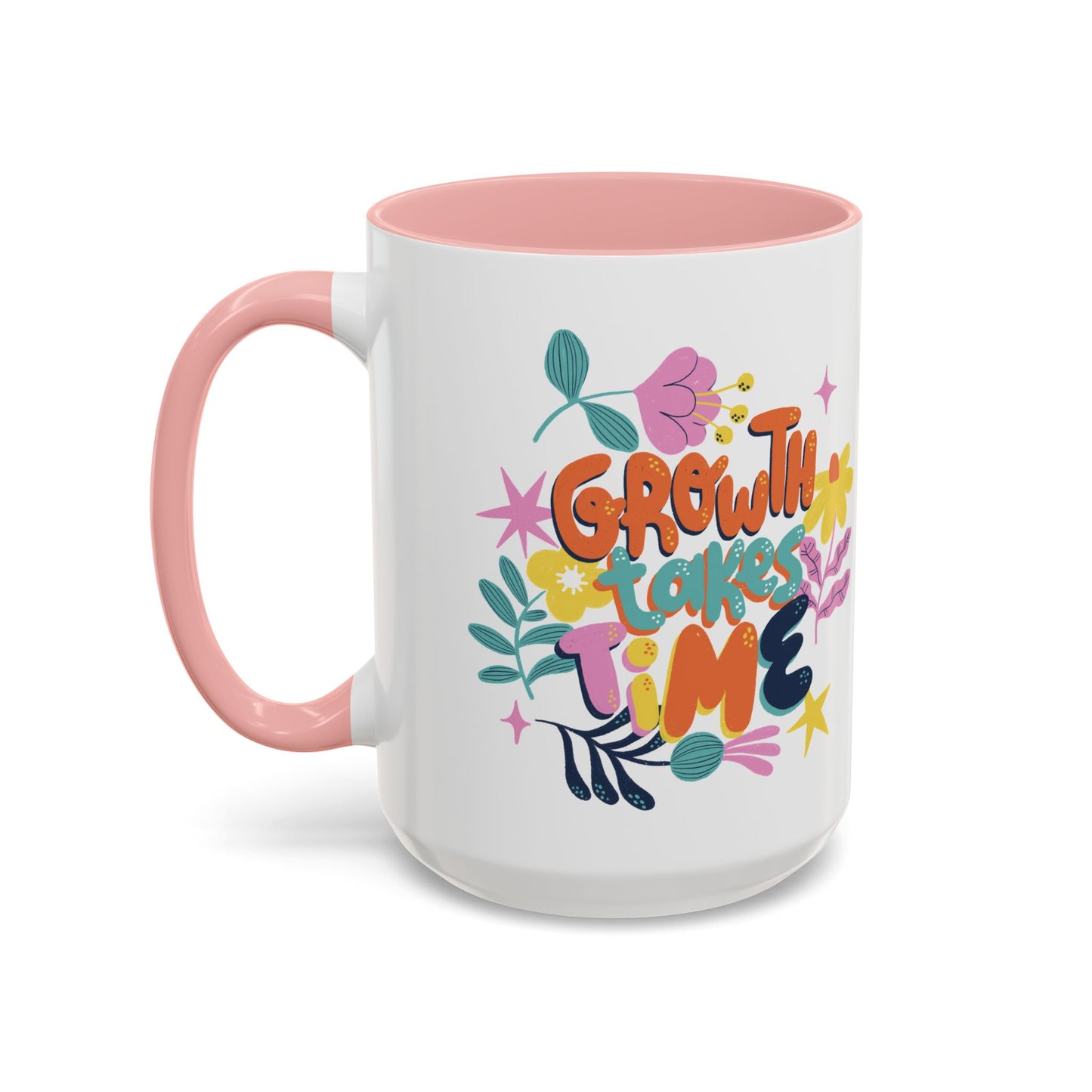 Growth Takes Time Accent Coffee Mug (11, 15oz)