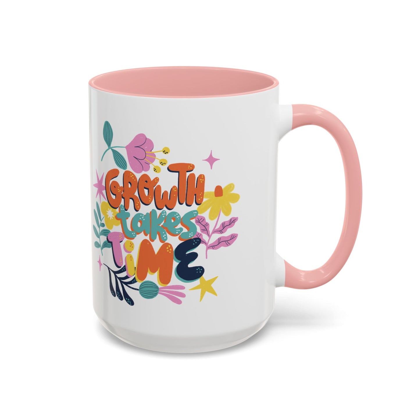 Growth Takes Time Accent Coffee Mug (11, 15oz)