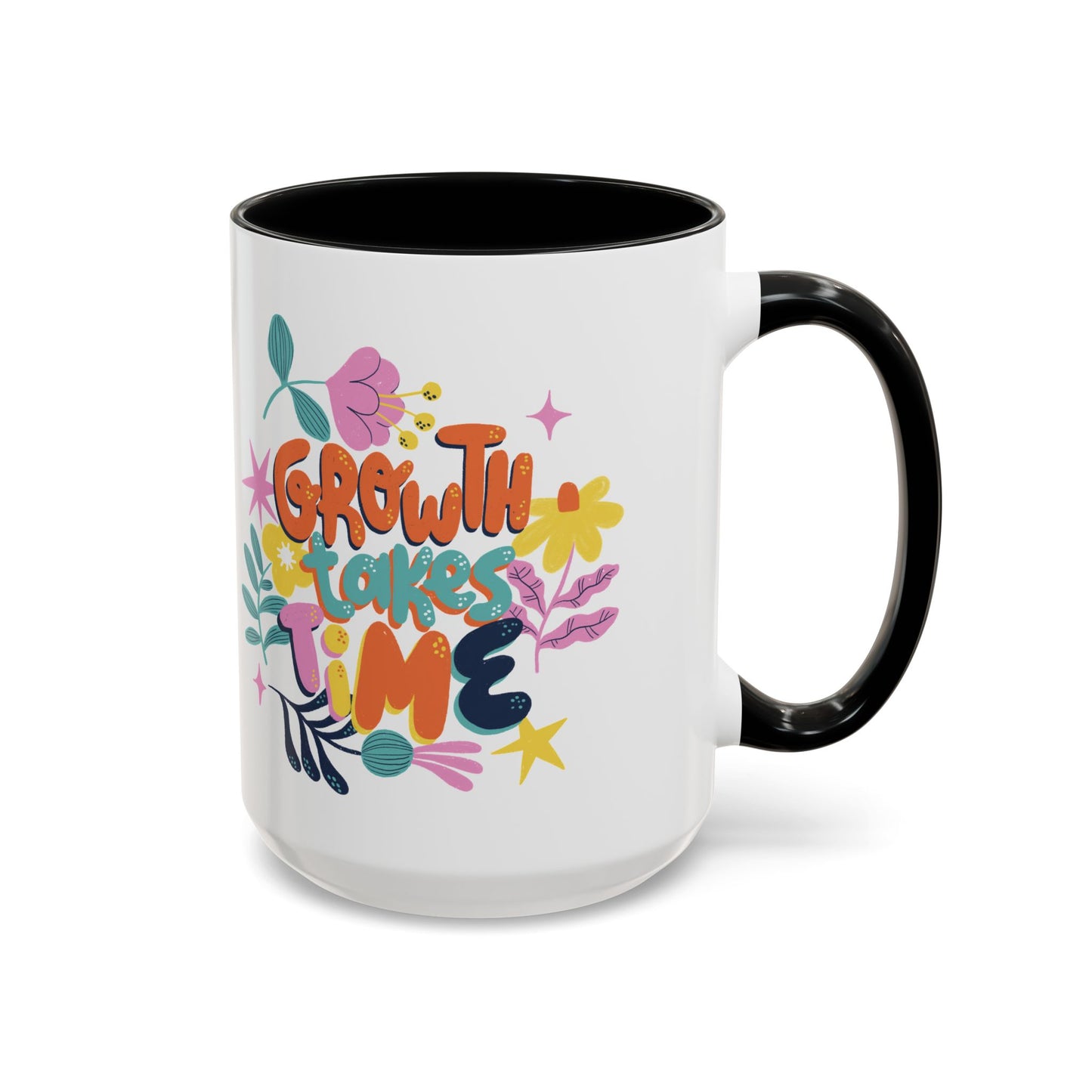 Growth Takes Time Accent Coffee Mug (11, 15oz)