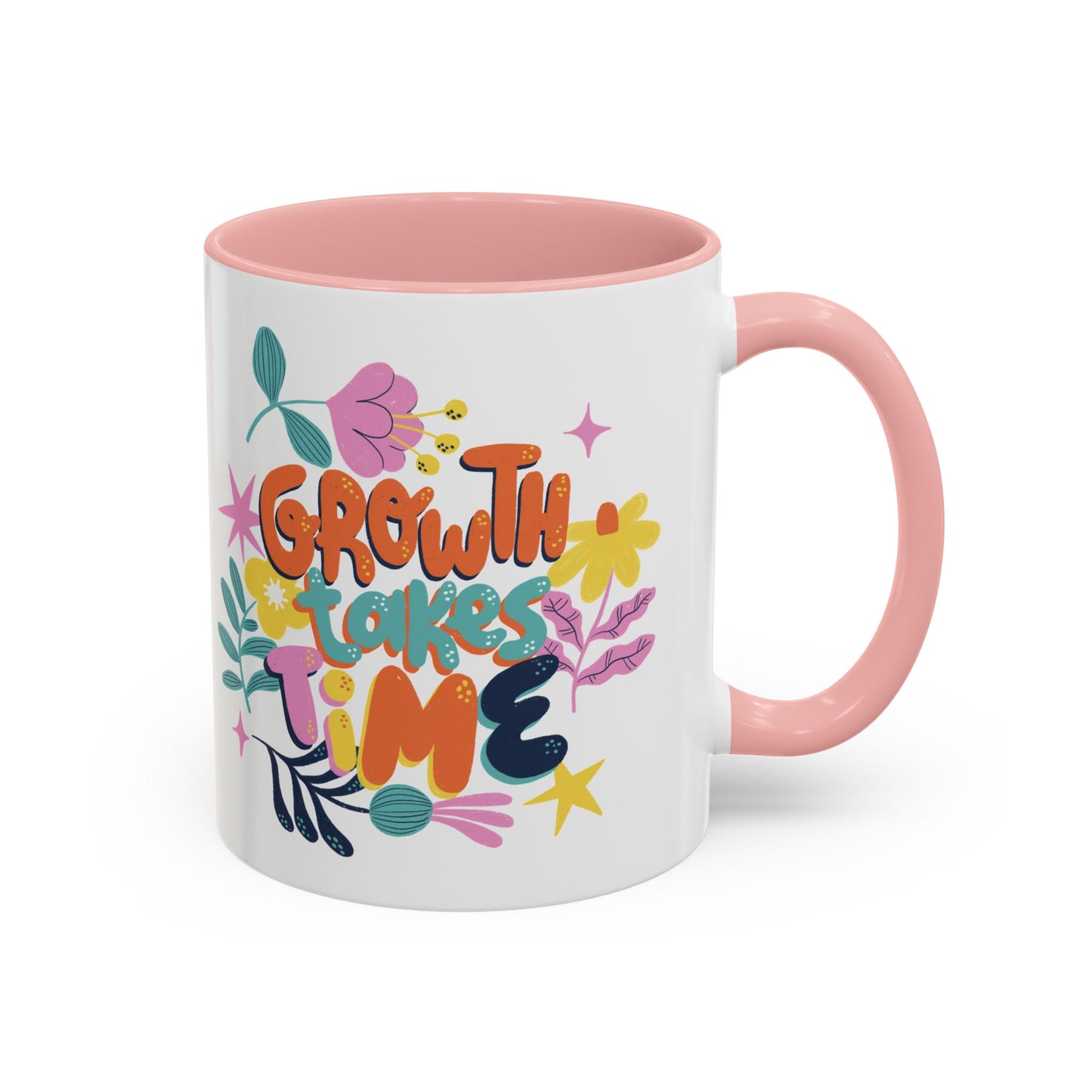 Growth Takes Time Accent Coffee Mug (11, 15oz)