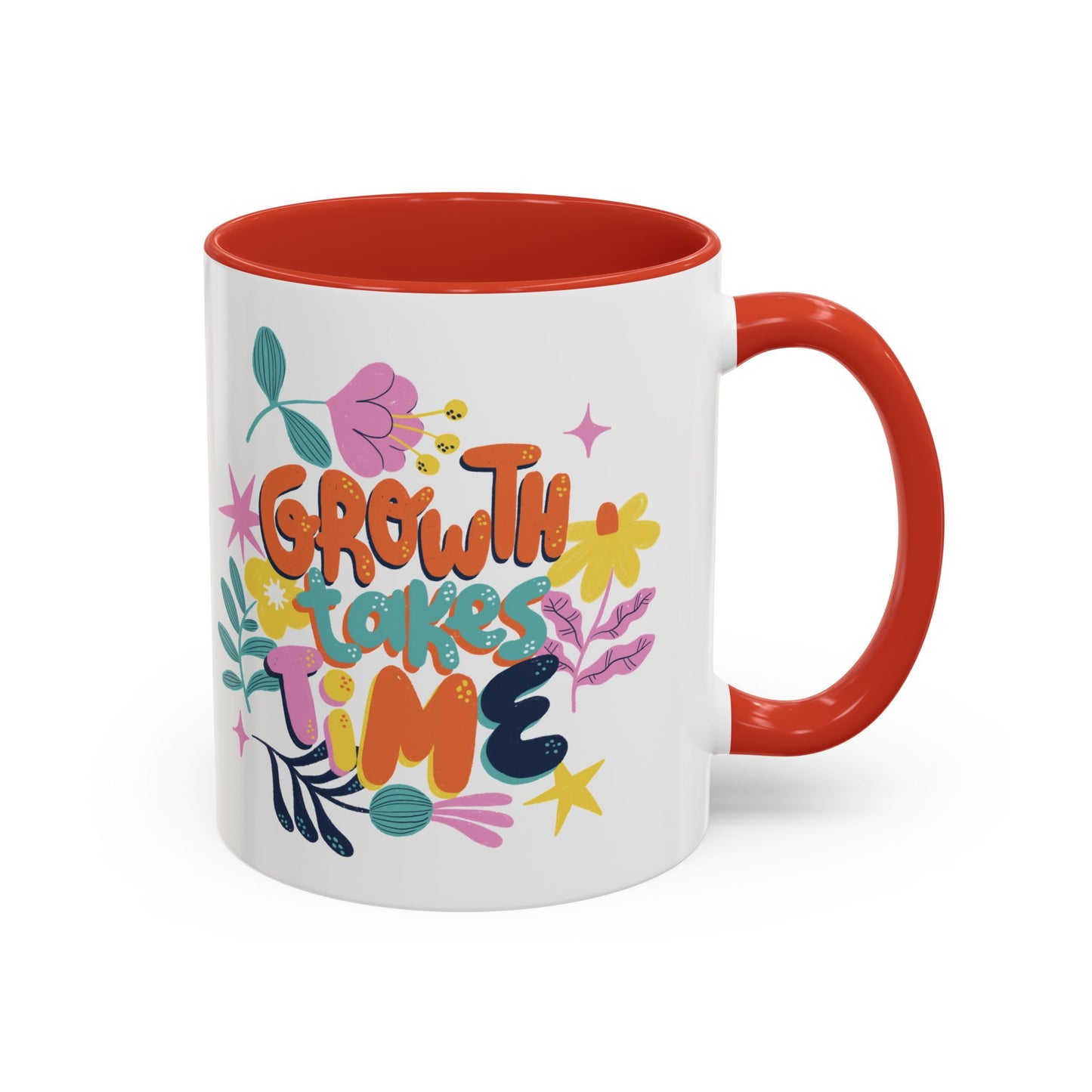 Growth Takes Time Accent Coffee Mug (11, 15oz)