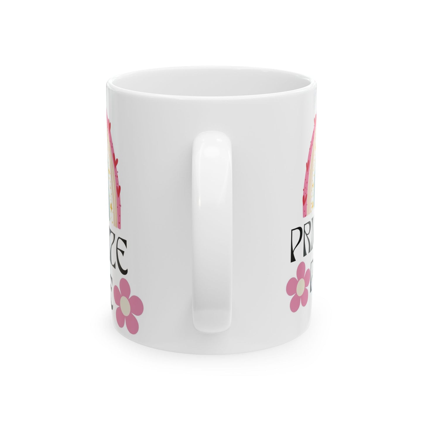 I Prioritize Peace Ceramic Mug, (11oz, 15oz)