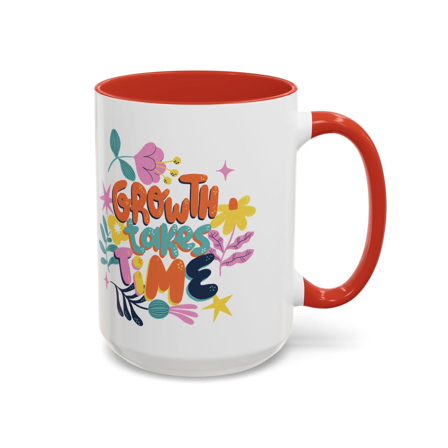 Growth Takes Time Accent Coffee Mug (11, 15oz)