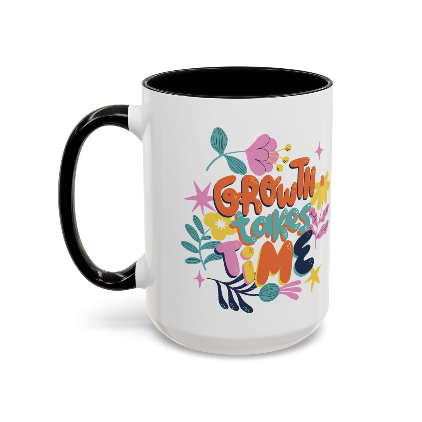 Growth Takes Time Accent Coffee Mug (11, 15oz)