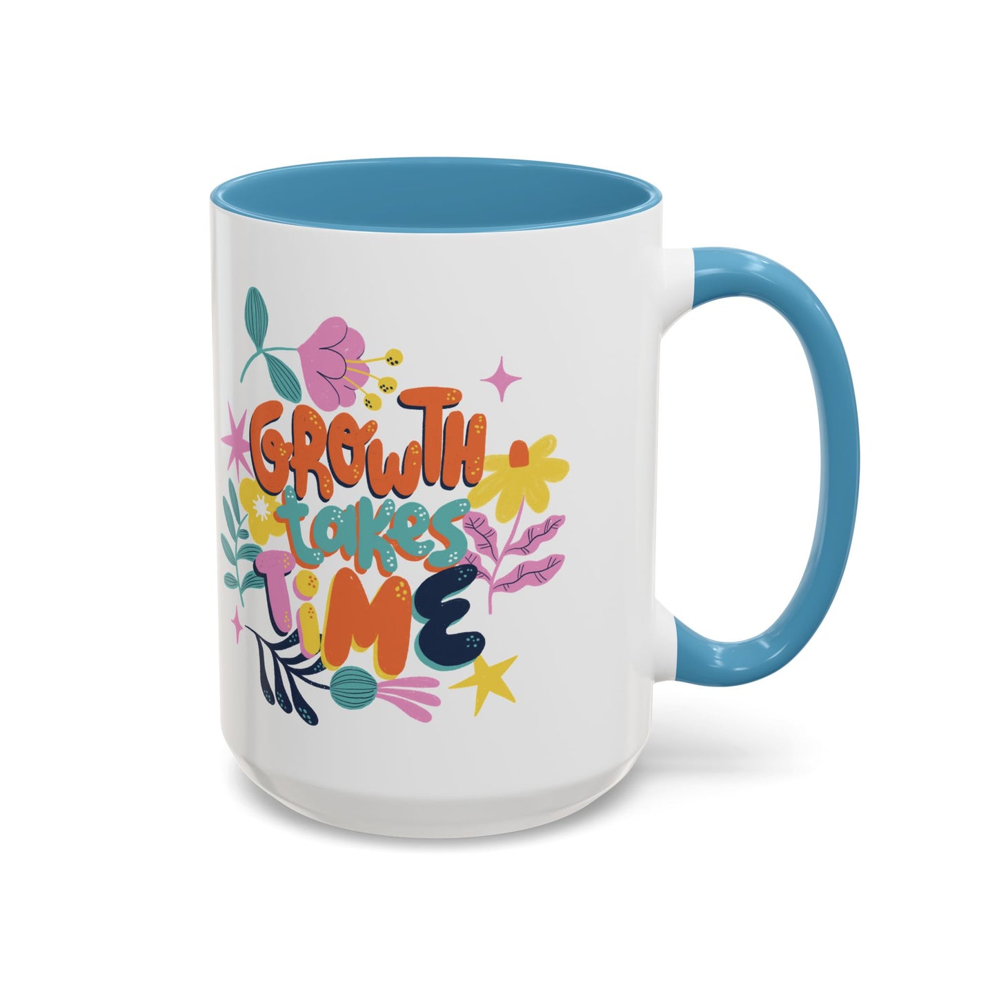 Growth Takes Time Accent Coffee Mug (11, 15oz)